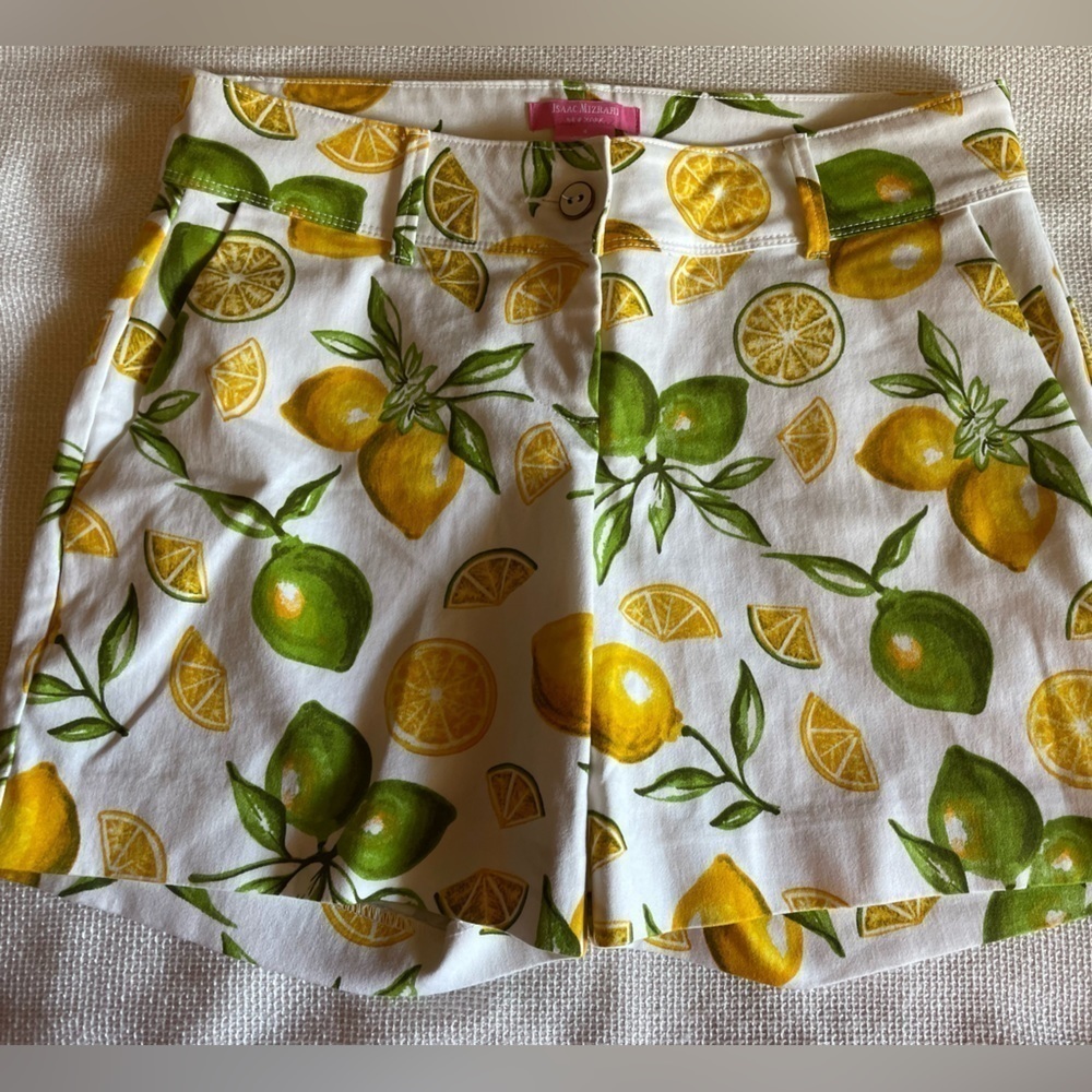 Isaac Mizrahi New York lemon and lime shorts - Picture 2 of 6